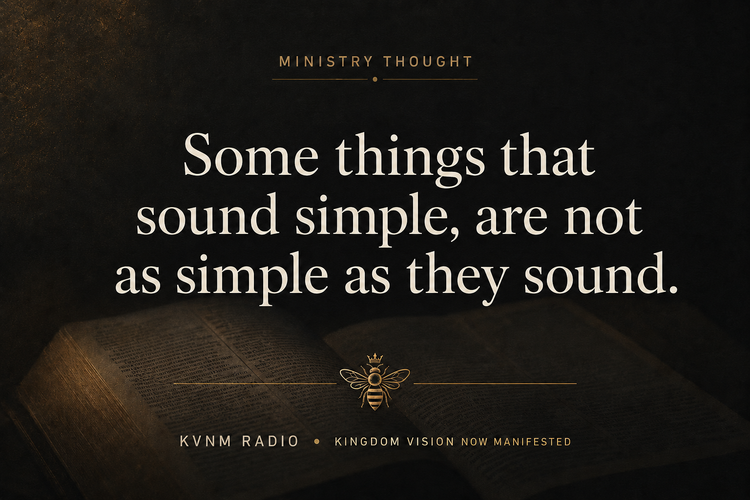 Some things that sound simple are not as simple as they sound.